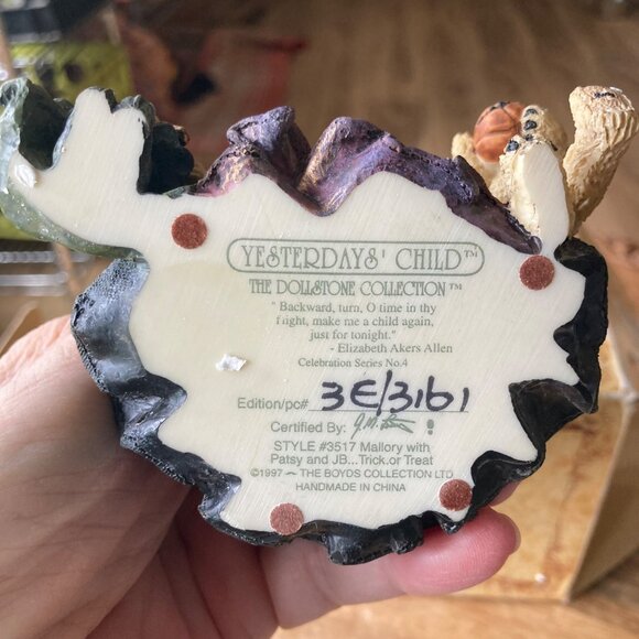 1997 Boyds Collection #3517 Yesterdays Child Trick Or Treat Mallory w Patsy & JB - Picture 6 of 12